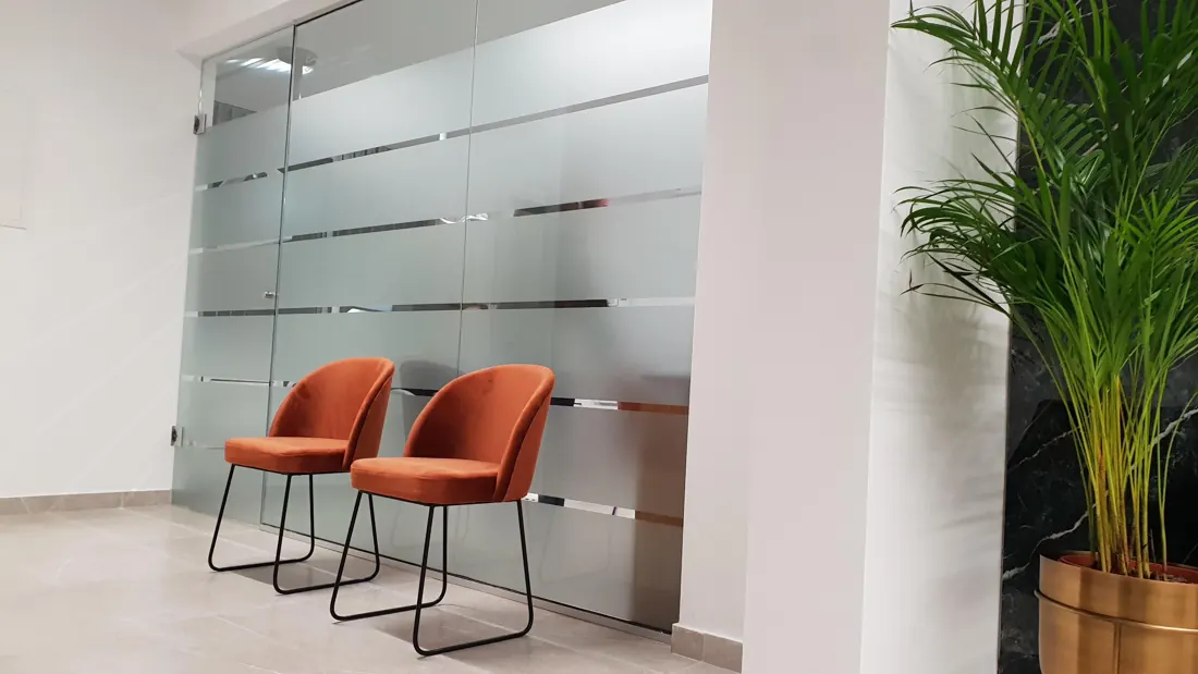 Frosted office glass — Frosted window graphics